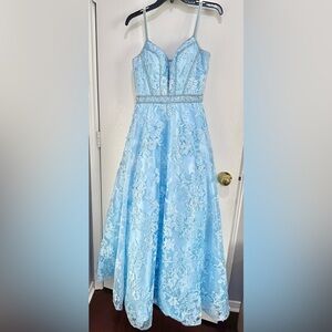 Sky blue gown